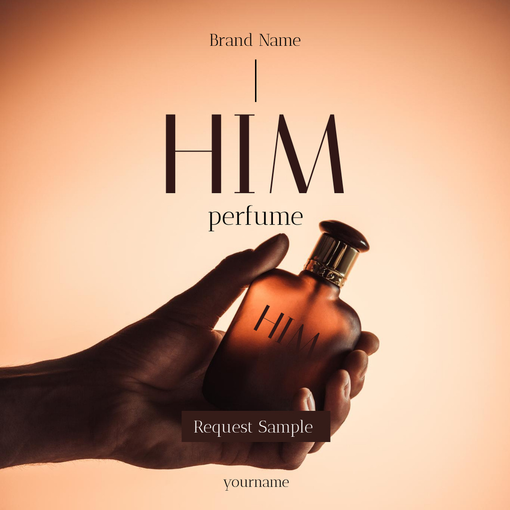 Men's Fragrance Promotion Instagram AD Šablona návrhu