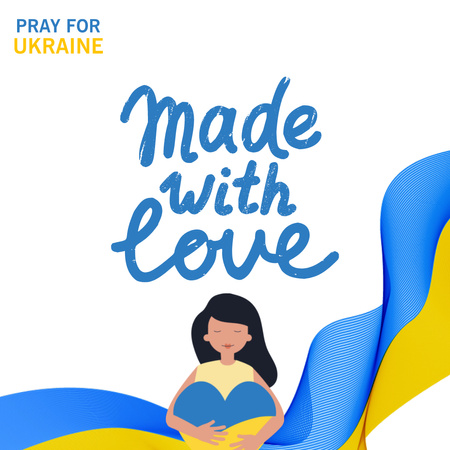 Ontwerpsjabloon van Instagram van Oproep tot gebed voor vrede in Oekraïne