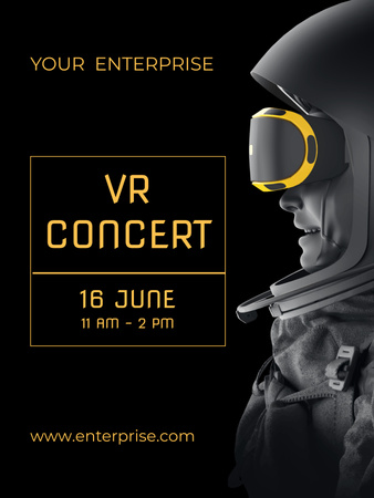 Astronaut in VR Glasses Poster 36x48in Design Template