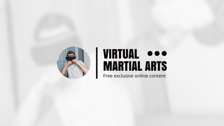 Пропозиція віртуальних курсів бойових мистецтв Youtube – шаблон для дизайну
