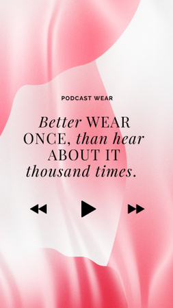 Podcast Topic Announcement about Fashion Instagram Story Πρότυπο σχεδίασης
