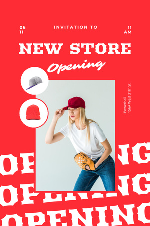 Sport Store Opening Announcement Invitation 6x9in Design Template