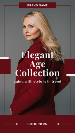 Designvorlage Elegant Fashion Collection For Mature Offer für Instagram Story