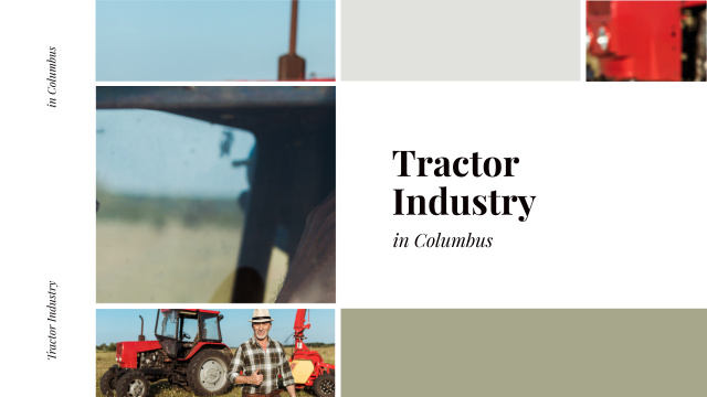 Modèle de visuel Farmer on Tractor Working in Field - Youtube