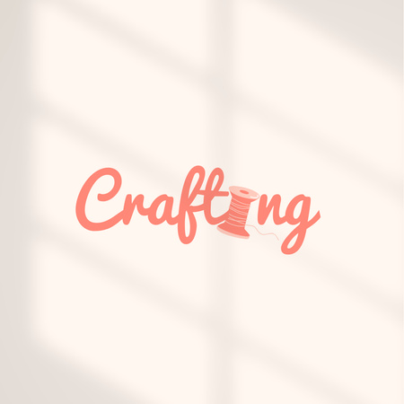 Ontwerpsjabloon van Logo van Crafting logo design with threads