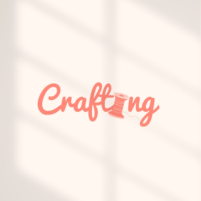 Crafting logo design with threads Logo tervezősablon