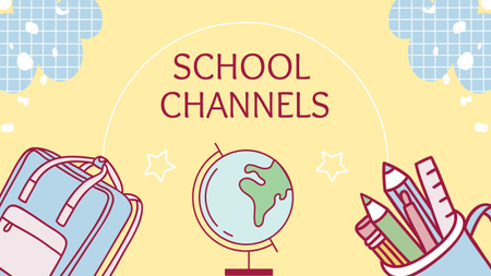 Modèle de visuel School channels  - Youtube