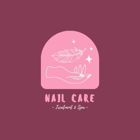 Nail Salon Services Offer Logoデザインテンプレート
