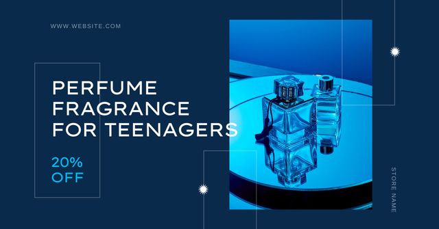 Perfume for Teenagers Discount Offer Facebook ADデザインテンプレート
