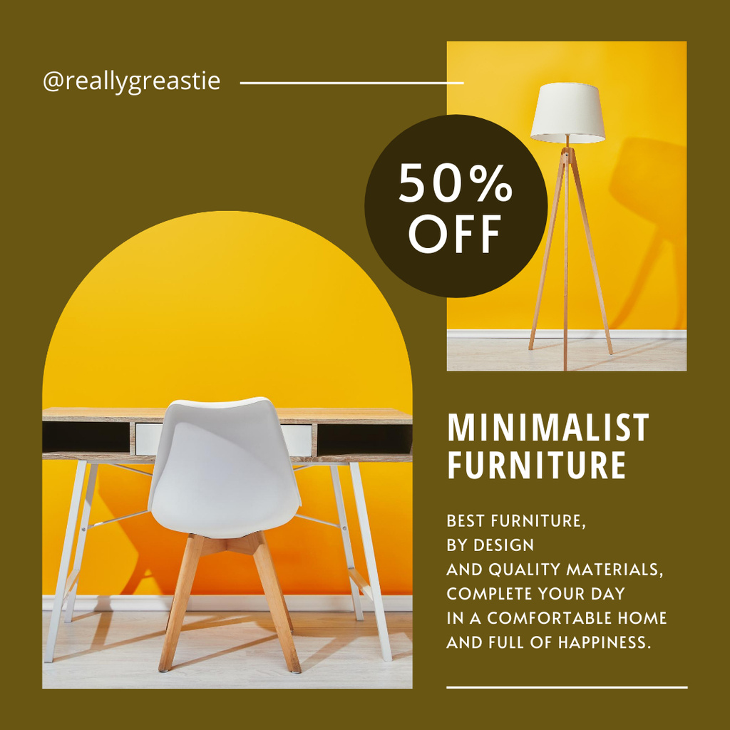 Designvorlage Sale of Modern Furniture für Instagram