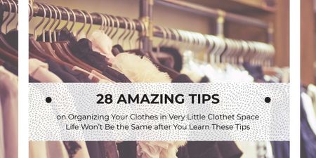 Tips for organizing clothes poster Imageデザインテンプレート