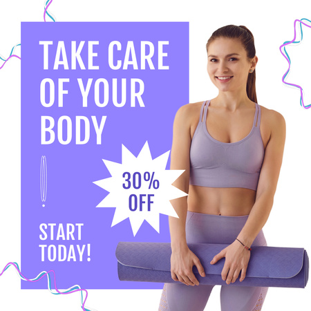 Effective Fitness Exercises With Discount Offer Animated Post Design Template