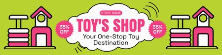 Platilla de diseño Child Toys Shop Offer on Light Green Twitter