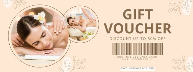 Relaxing Massage Discount Offer Coupon Modelo de Design