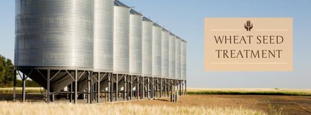 Wheat seed treatment Facebook cover Šablona návrhu