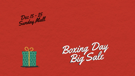 Winter Sale Announcement with Bright Gift Full HD video Design Template