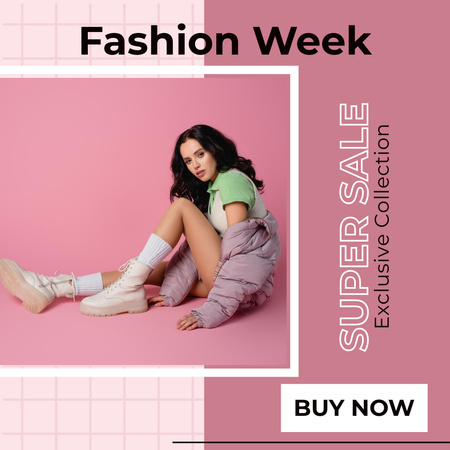 Fashion Week for Female Wear Instagram Design Template