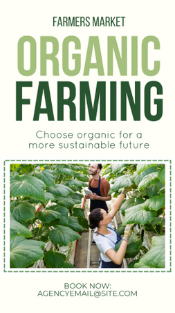 Agricultura Ecológica Orgânica Instagram Story Modelo de Design