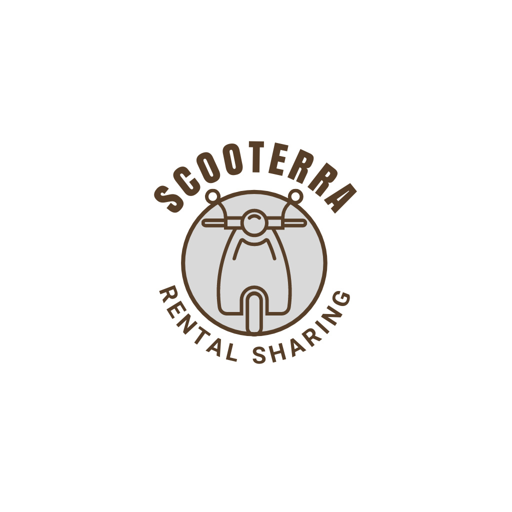 Plantilla de diseño de Scooter Rental Services Logo 