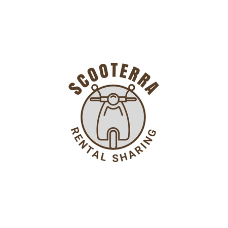 Scooter Rental Services Logo Design Template