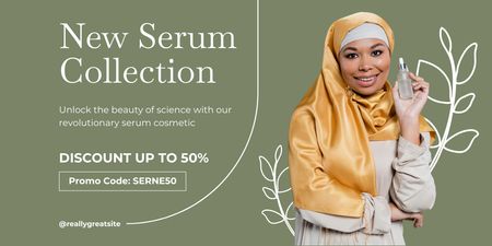 Promo of New Serum Collection Twitter Design Template