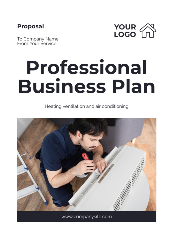 Modèle de visuel Professional Business Plan - Proposal