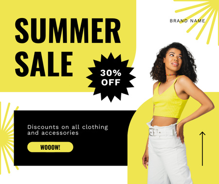 Sale of Summer Streetwear Facebook tervezősablon
