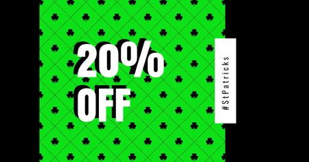 Holiday Discount on St.Patrick's Day Facebook AD Design Template