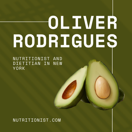 Platilla de diseño Nutritionist Services Offer with Fresh Avocado Instagram
