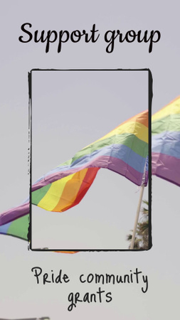 Subsídios da comunidade Pride e grupos de apoio para LGBT TikTok Video Modelo de Design