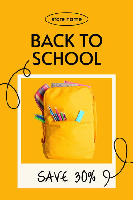 Szablon projektu Savings Offer When Buying School Backpacks Tumblr