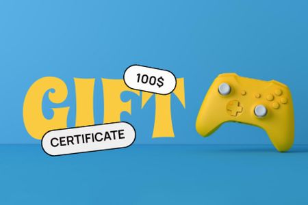 gaming Gift Certificate – шаблон для дизайну