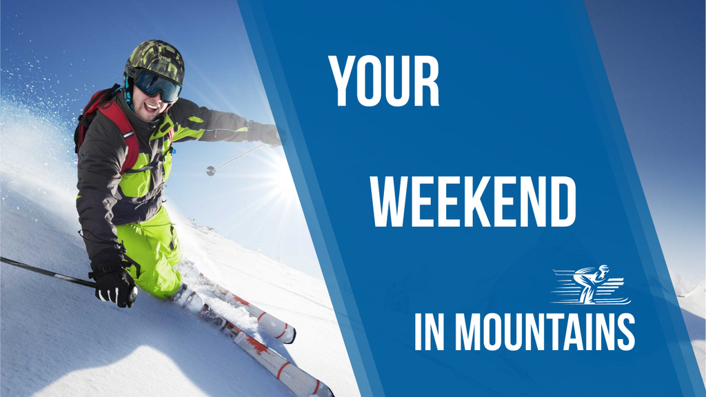 Modèle de visuel Winter Tour Offer Man Skiing in Mountains - Youtube Thumbnail