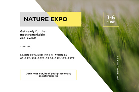 Nature Expo Annoucement Poster 24x36in Horizontal Design Template