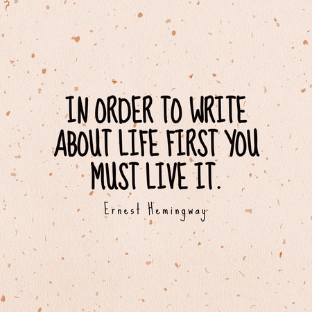 Inspirational Quote about Life Instagram – шаблон для дизайну