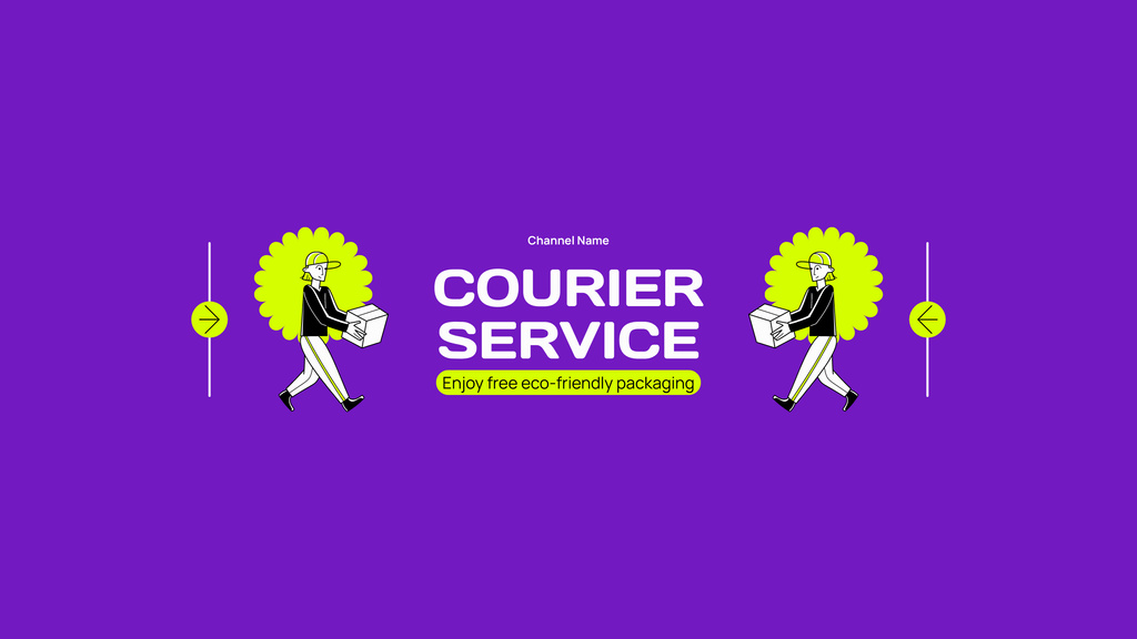 Enjoy High Quality Courier Services Youtube Design Template