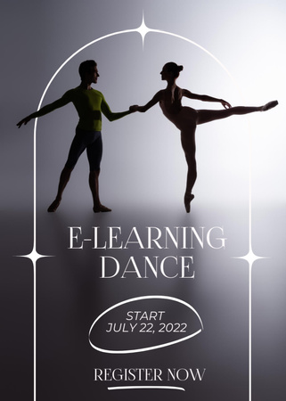 Plantilla de diseño de Online Dance Course Announcement Flayer 