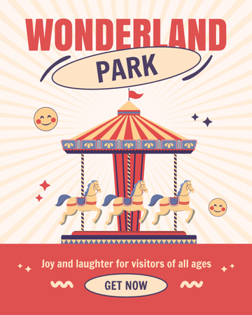 Designvorlage Spannung im Wonderland Park für alle Altersgruppen für Instagram Post Vertical