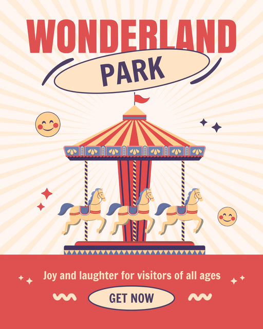 Wonderland Park Excitement for All Ages Instagram Post Vertical Tasarım Şablonu