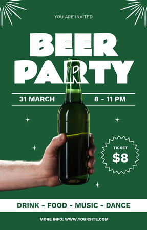 Platilla de diseño Fun at Beer Party Invitation 4.6x7.2in