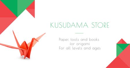 Platilla de diseño Tools for Origami Offer with Paper Animal Facebook AD