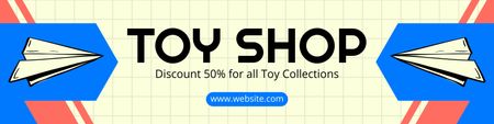 Platilla de diseño Toy Collection Sale with Paper Airplane Twitter