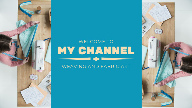 Designvorlage Weaving and Fabric Art Blog für Youtube