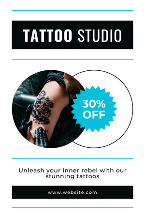 Reliable Tattoo Studio Service With Discount Offer Pinterest Šablona návrhu