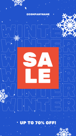 Winter Sale Announcement Instagram Story tervezősablon