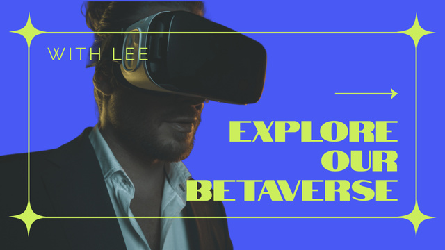 Man in Virtual Reality Glasses Youtube Thumbnail Šablona návrhu