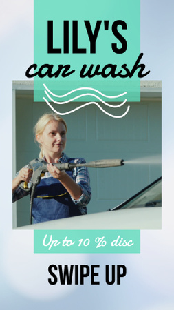 Plantilla de diseño de Servicio de lavado de autos de alta calidad con descuento Instagram Video Story 