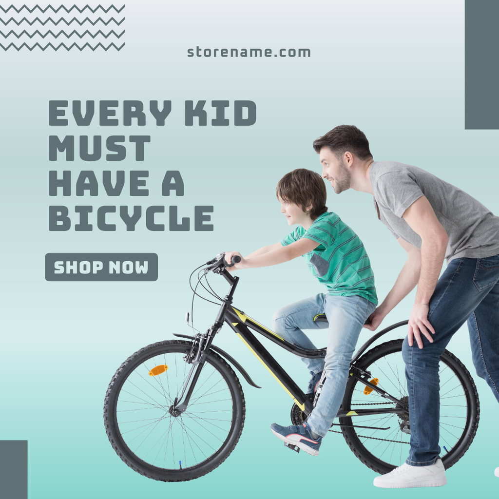 Kid's Bicycle Special Offer Instagramデザインテンプレート