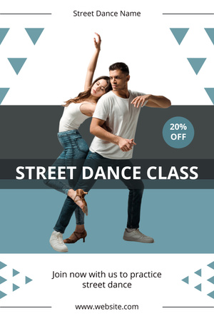 Ontwerpsjabloon van Pinterest van Advertentie voor Streetdanceles