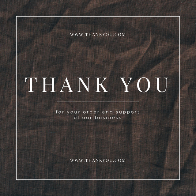 Thank You Message to a Followers on Background of Fabric Texture Instagramデザインテンプレート
